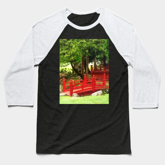 Japanese Bridge Baseball T-Shirt by SusanSavad